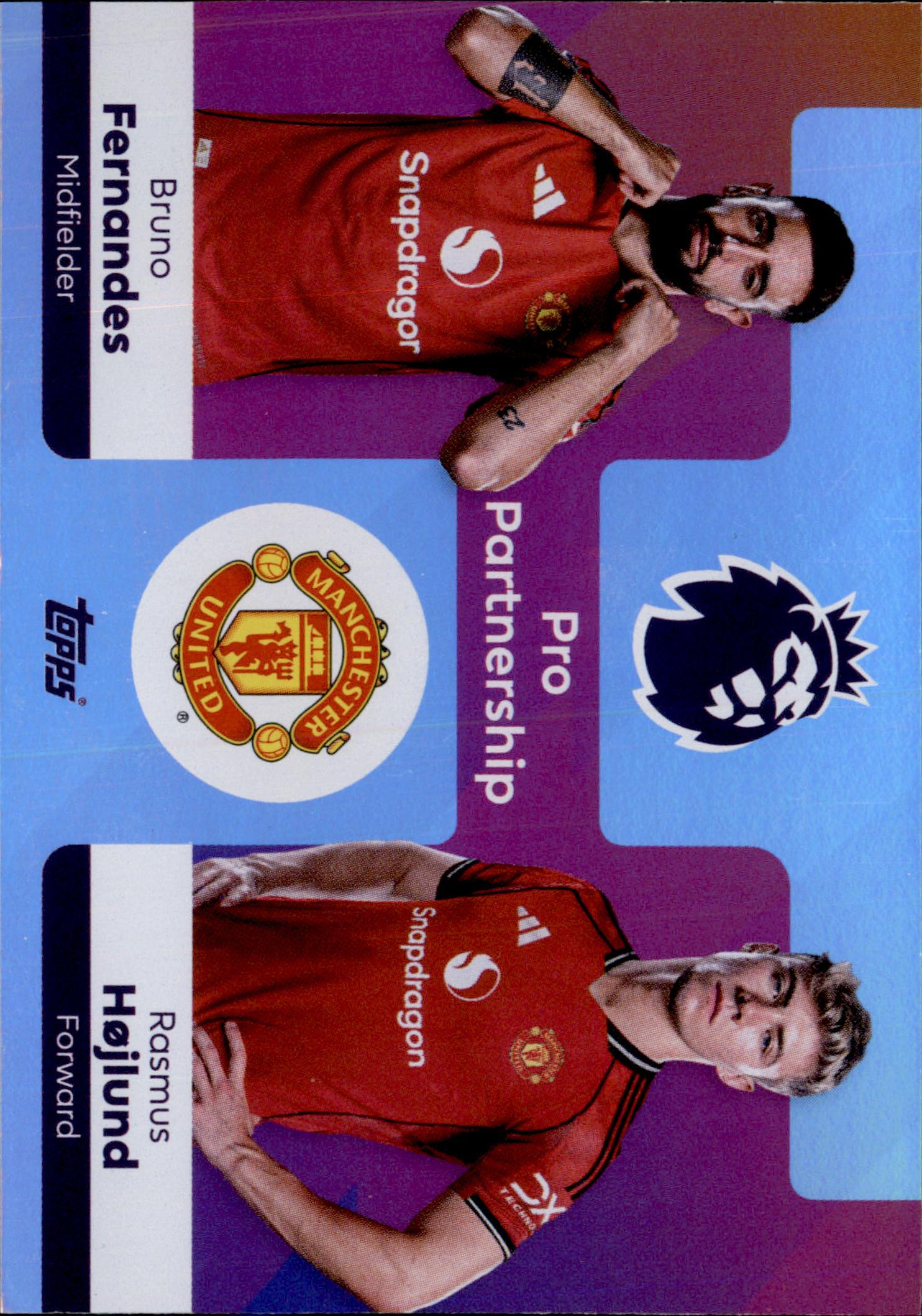 Bruno Fernandes/Rasmus Højlund #373 – Topps Premier League 2025/26