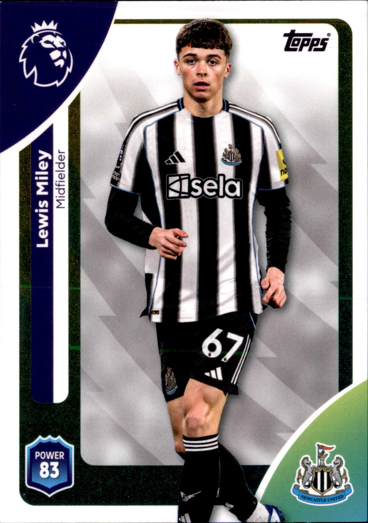Lewis Miley #224 – Topps Premier League 2025/26