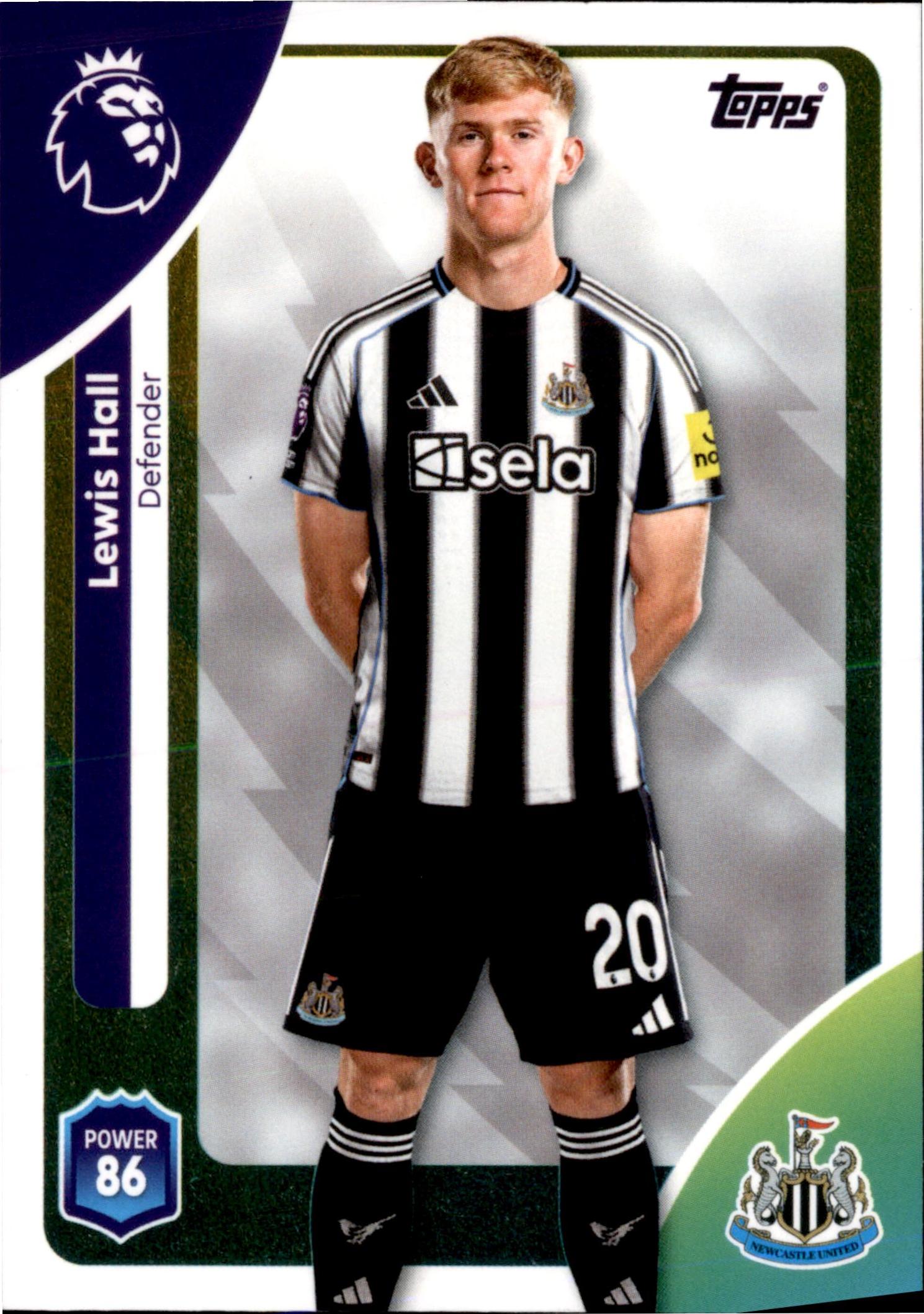 Lewis Hall #223 – Topps Premier League 2025/26