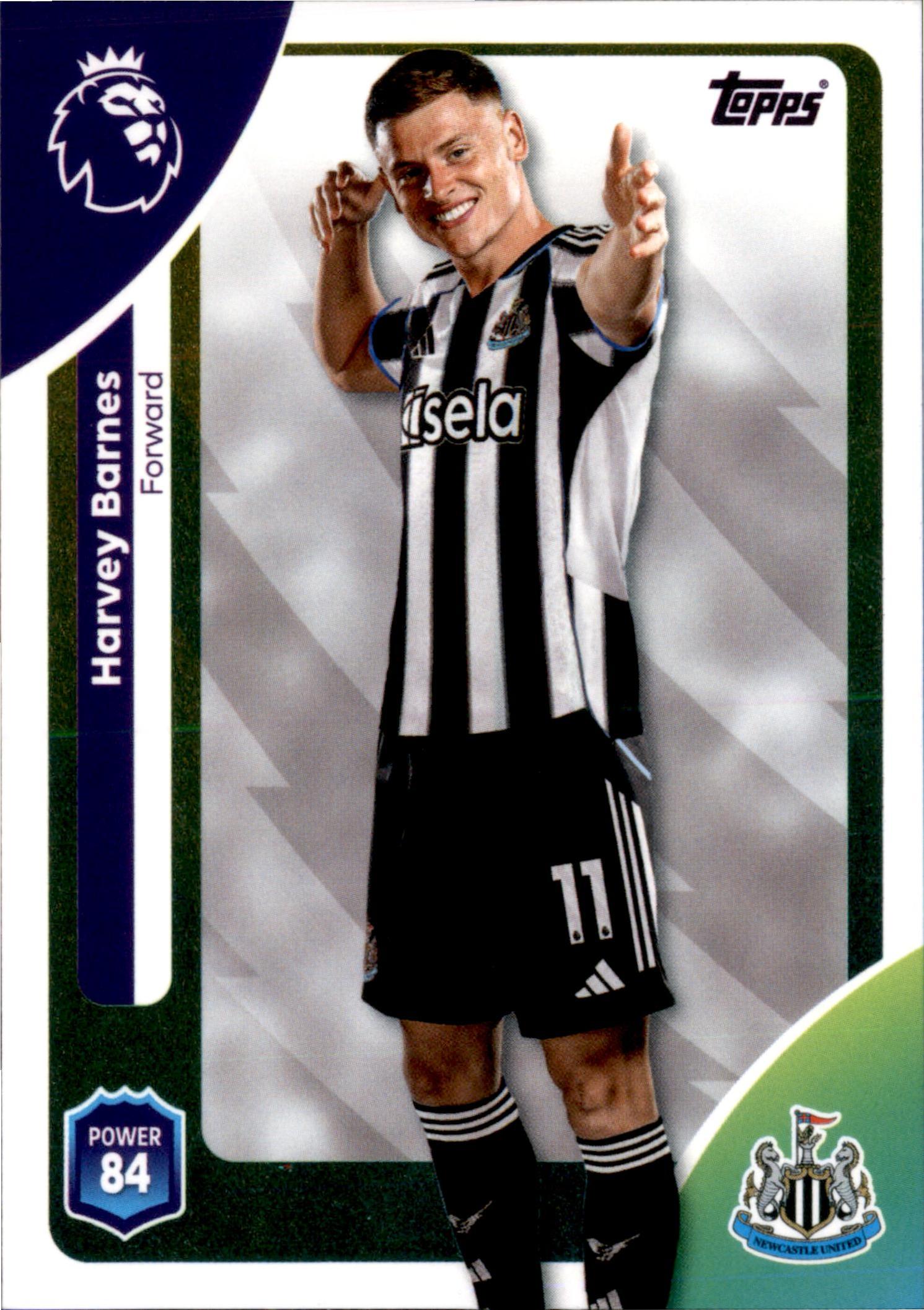 Harvey Barnes #229 – Topps Premier League 2025/26