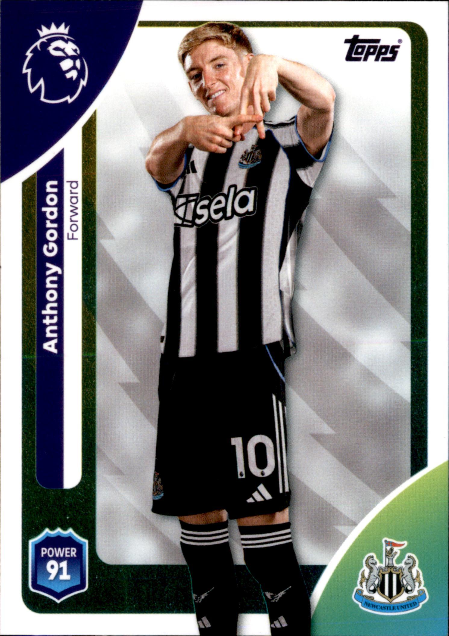 Anthony Gordon #230 – Topps Premier League 2025/26