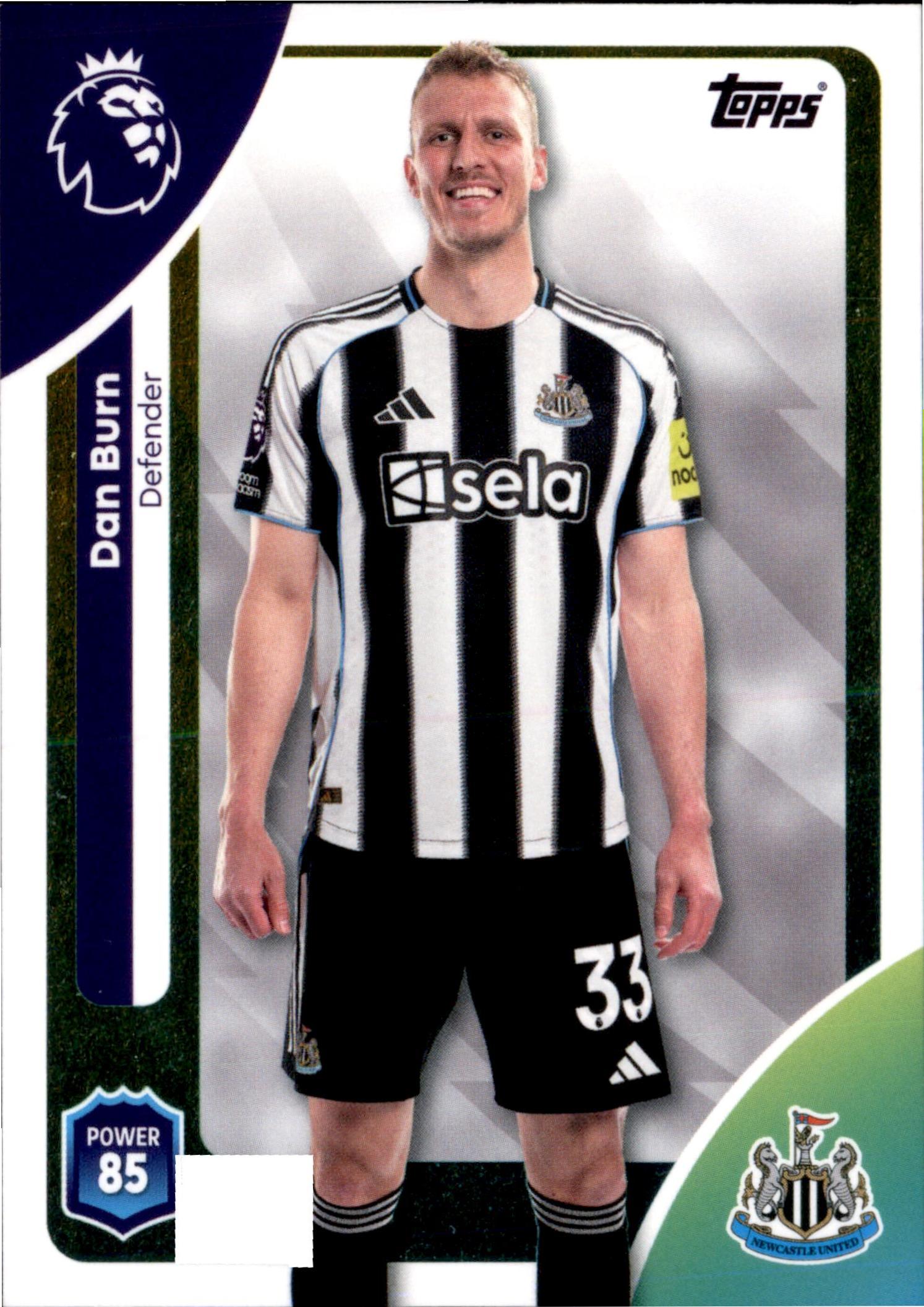 Dan Burn #219 – Topps Premier League 2025/26