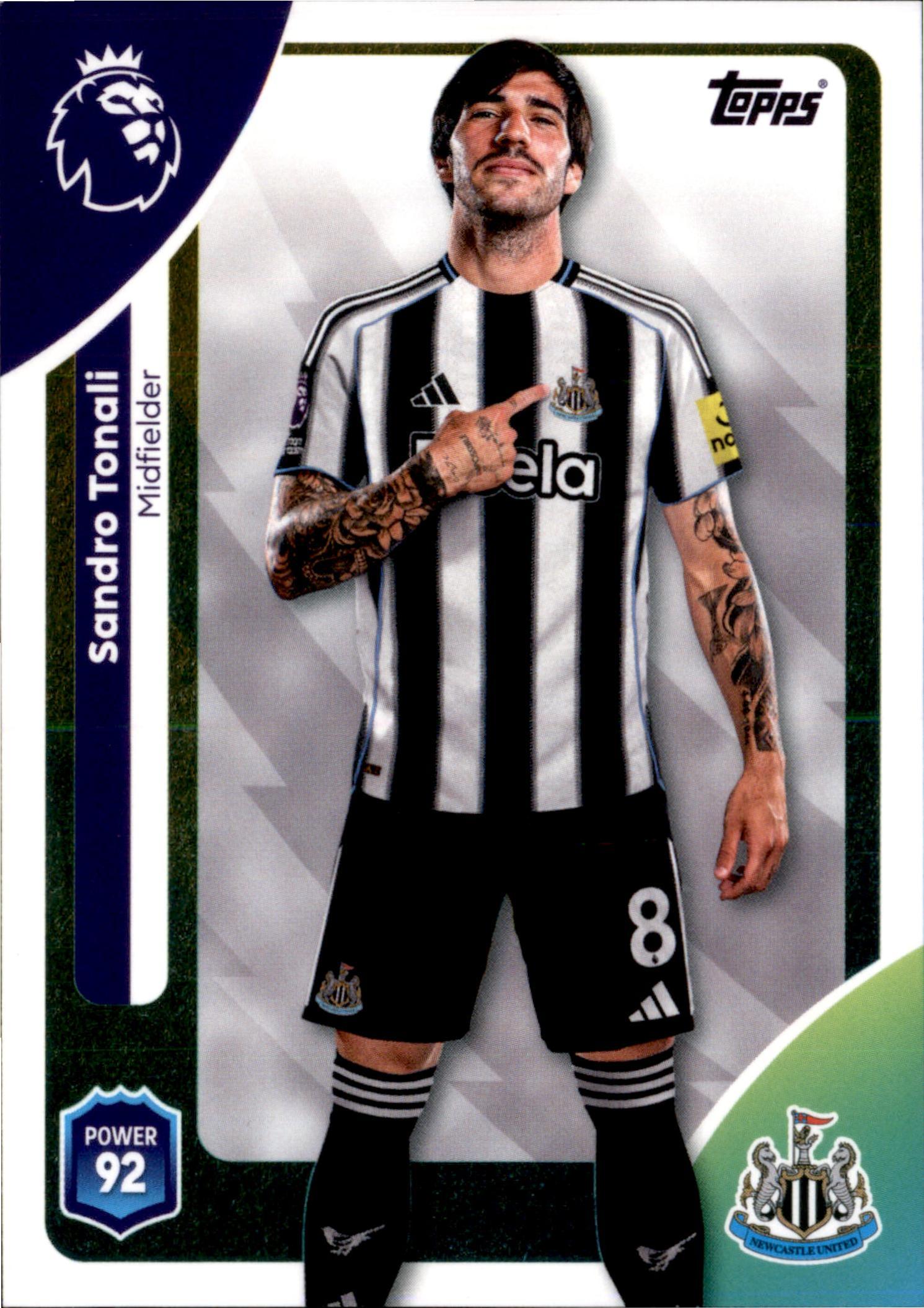 Sandro Tonali #225 – Topps Premier League 2025/26