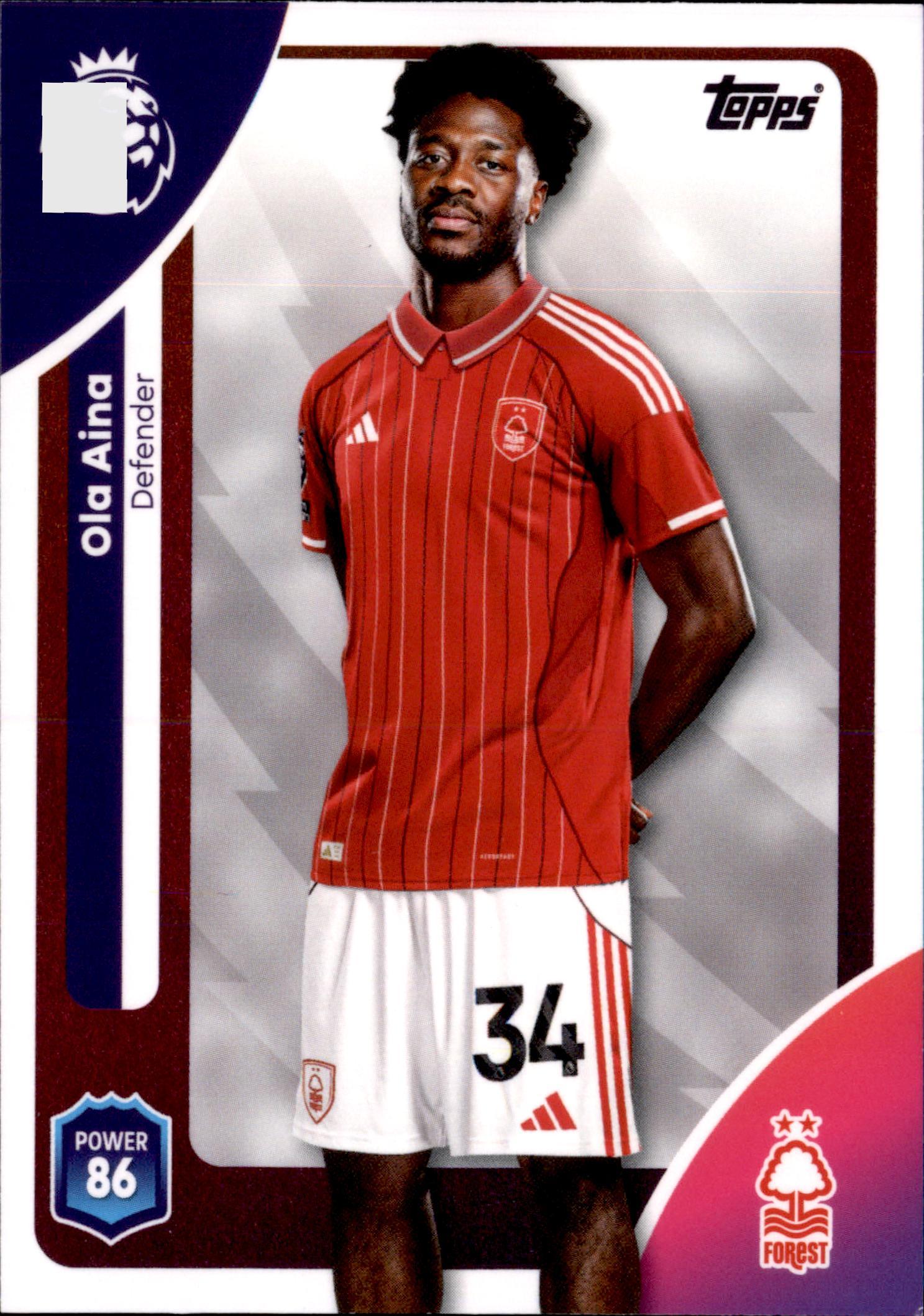 Ola Aina #238 – Topps Premier League 2025/26