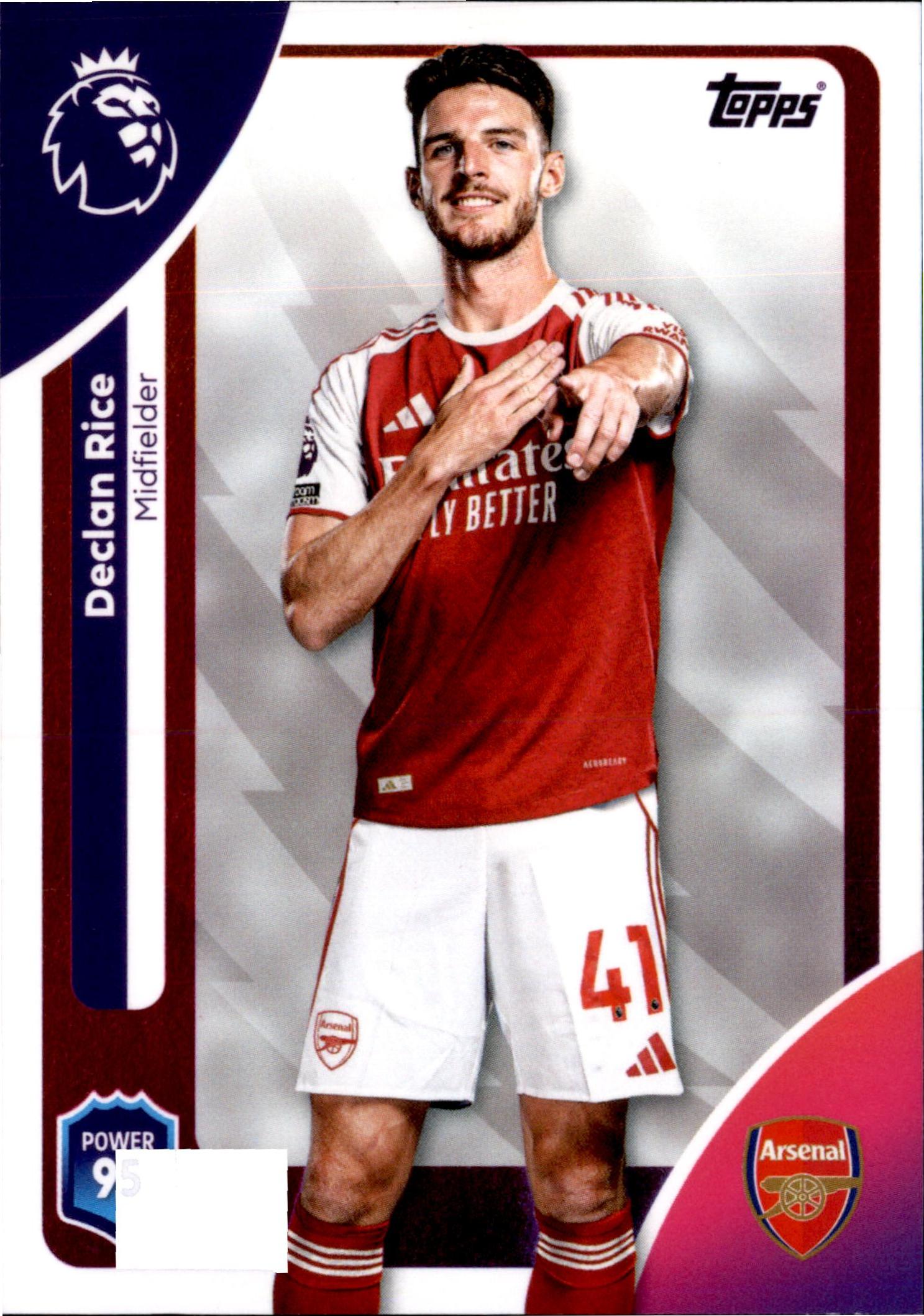 Declan Rice #8 – Topps Premier League 2025/26